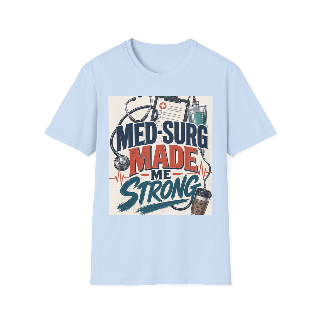 Bold Typography Design Celebrating Med Surg Strength With Healthcare Icons