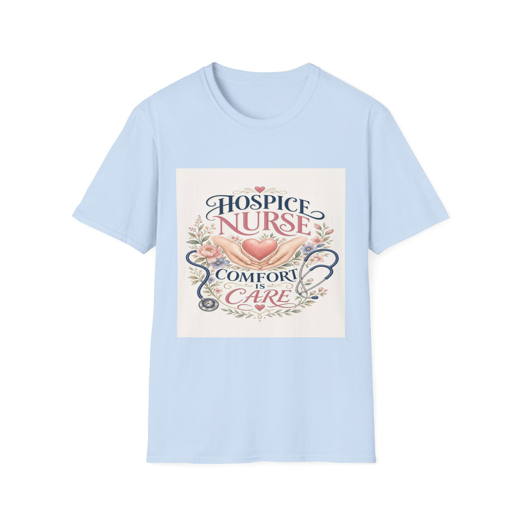 Elegant T-Shirt Design Celebrating Hospice Nurses With Compassionate Imagery- Graphic Tees