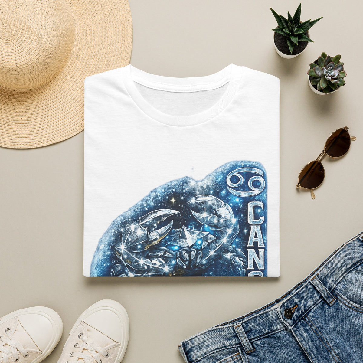 Cancer Zodiac T-Shirt — Starry Crab Astrology Tee (Cancer)