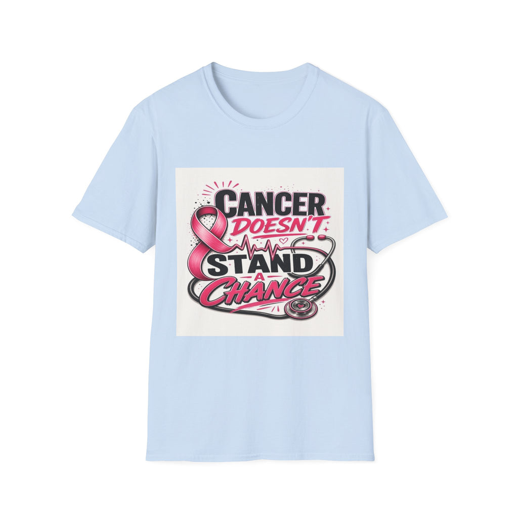 Bold Oncology Nurse Design Featuring Empowering Phrase With Awareness Ribbon- Graphic Tees