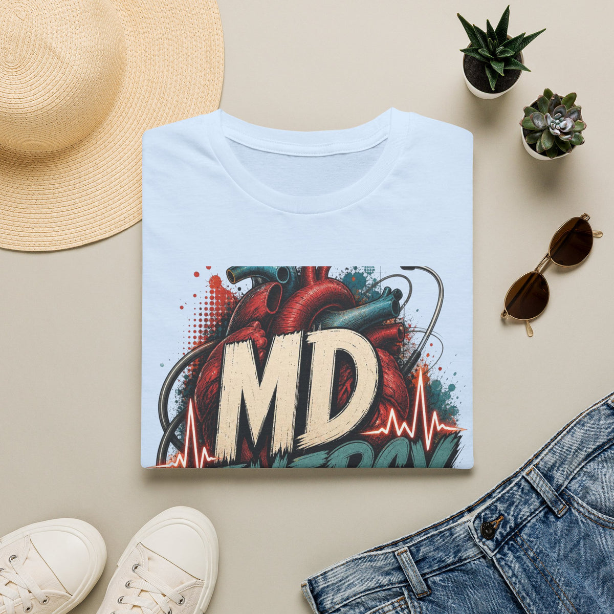 Bold MD Energy Graphic With Anatomical Heart Design
