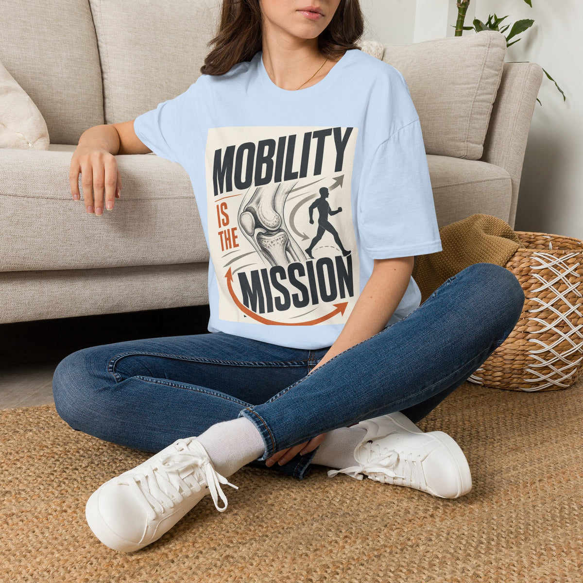 Bold Typography And Anatomical Illustration Representing Mobility Mission