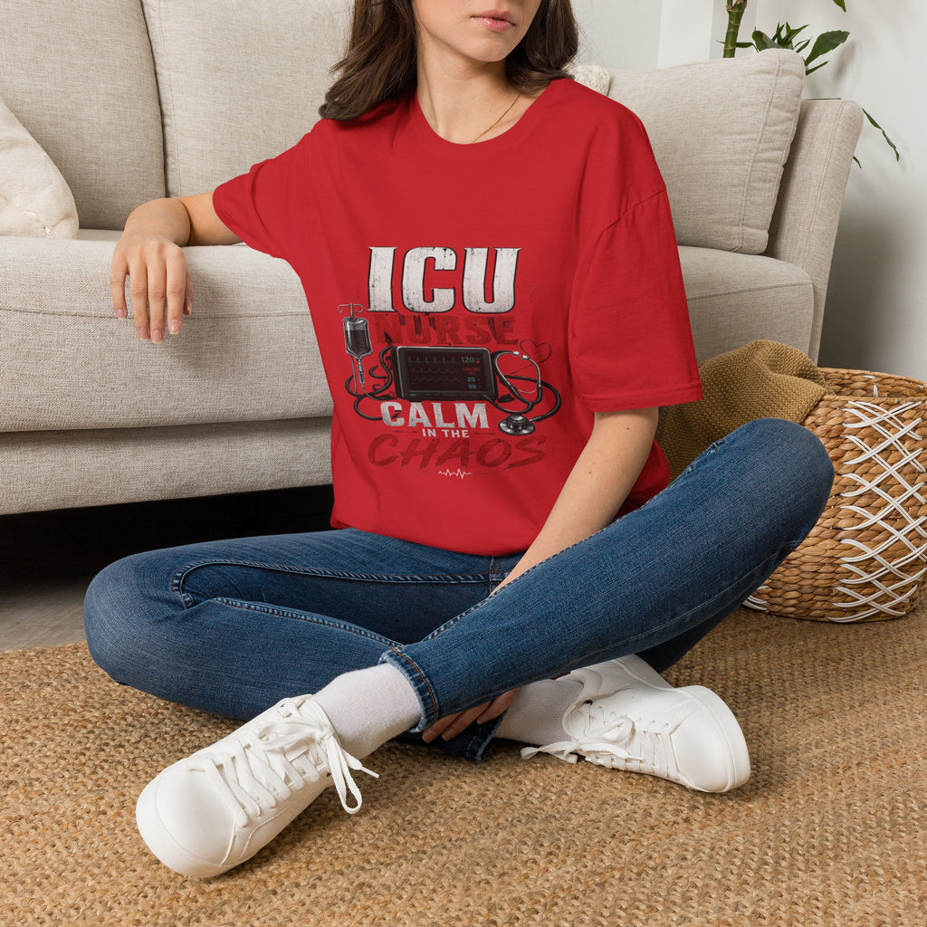 Powerful ICU Nurse T-Shirt Design With Bold Typography- Graphic Tees