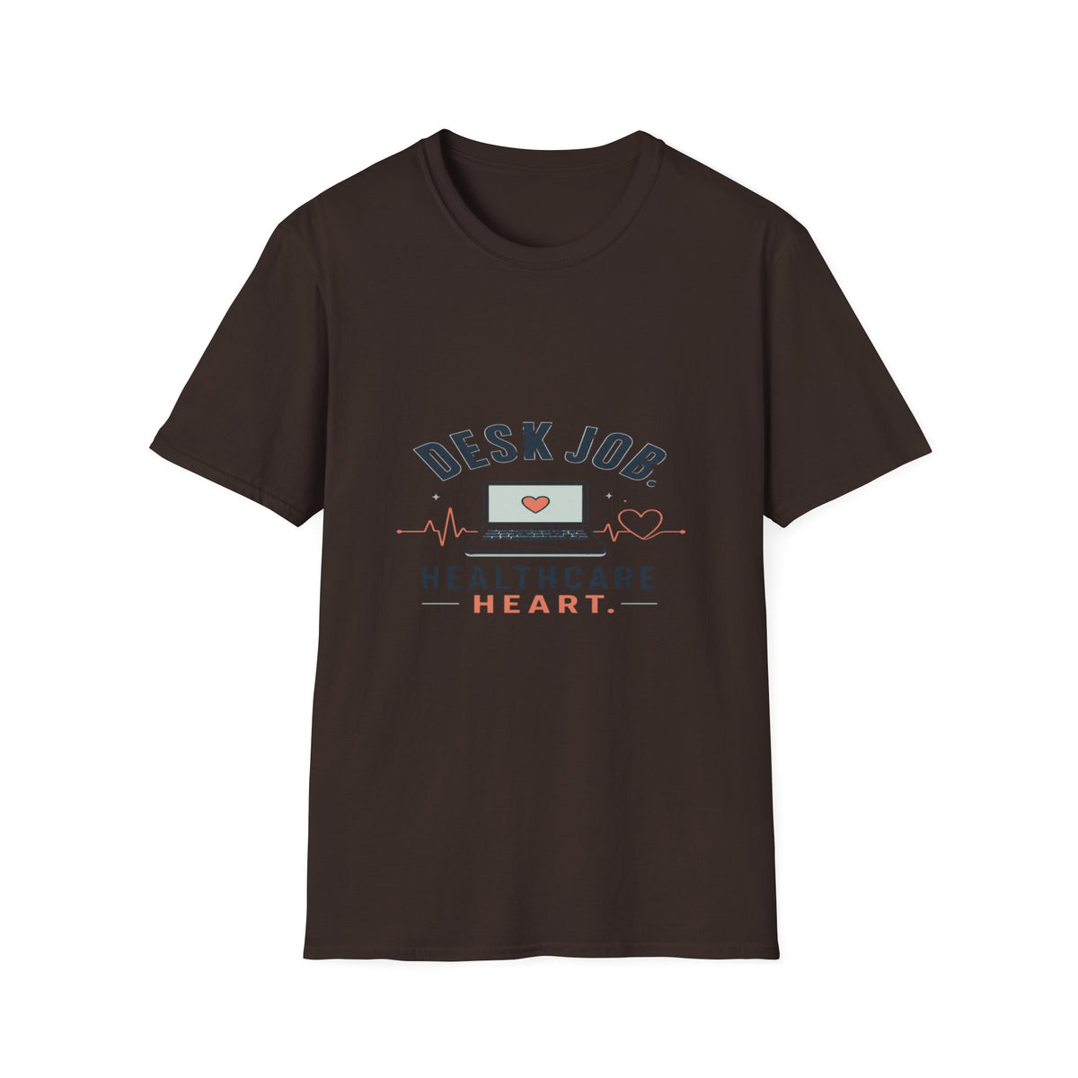Minimalist T-shirt Design Showcasing Healthcare Heartbeat Concept- Graphic Tees