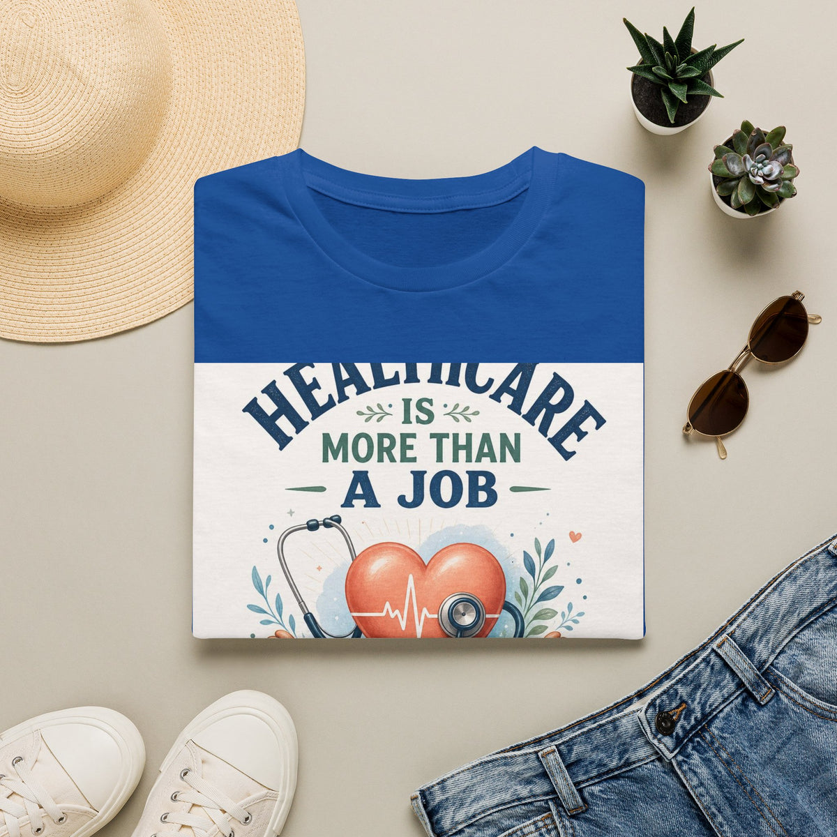 Inspirational T Shirt Design Featuring Compassionate Healthcare Imagery