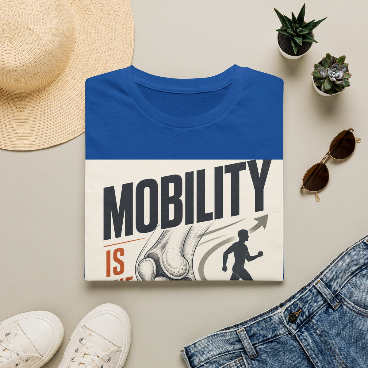 Bold Typography And Anatomical Illustration Representing Mobility Mission
