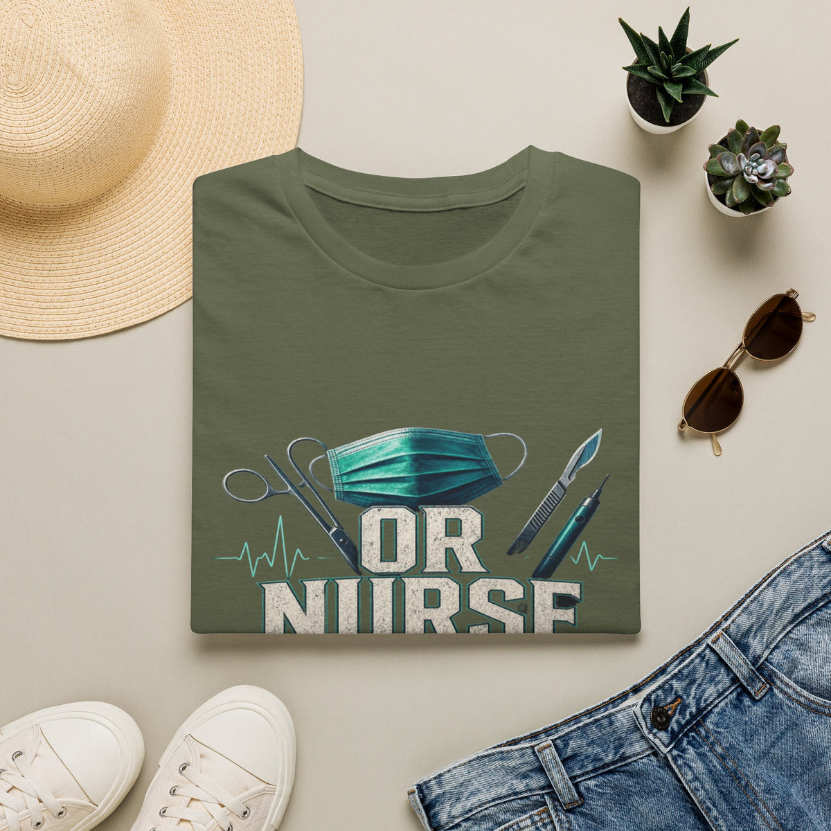 Bold Typography T-Shirt Design For OR Nurse Theme- Graphic Tees