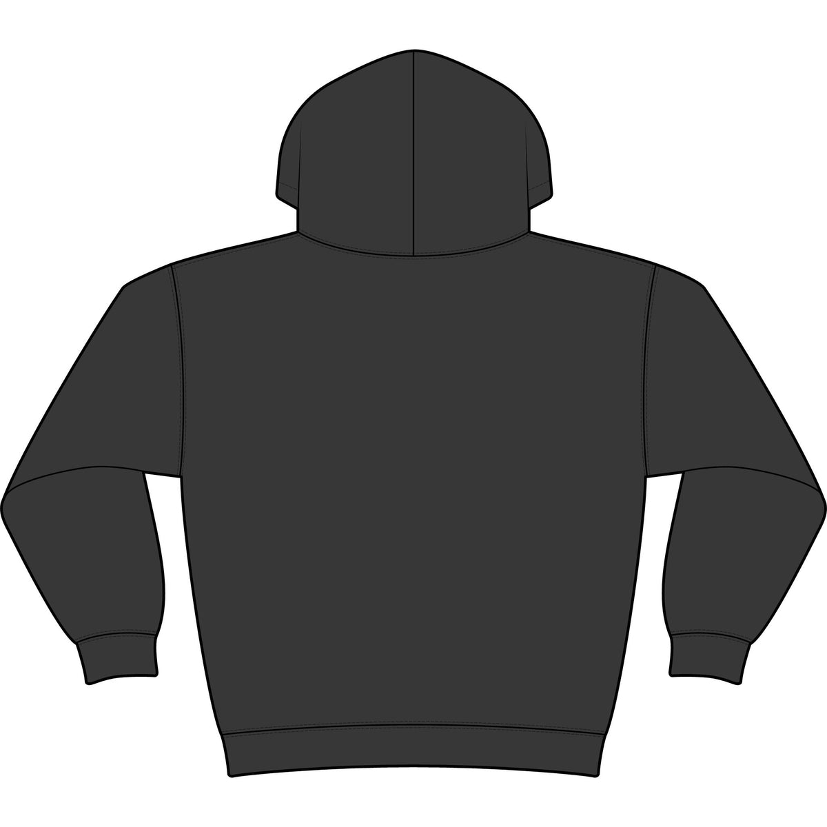 Minimal Monogram 'TL' Black Hoodie — Small Chest Logo Pullover