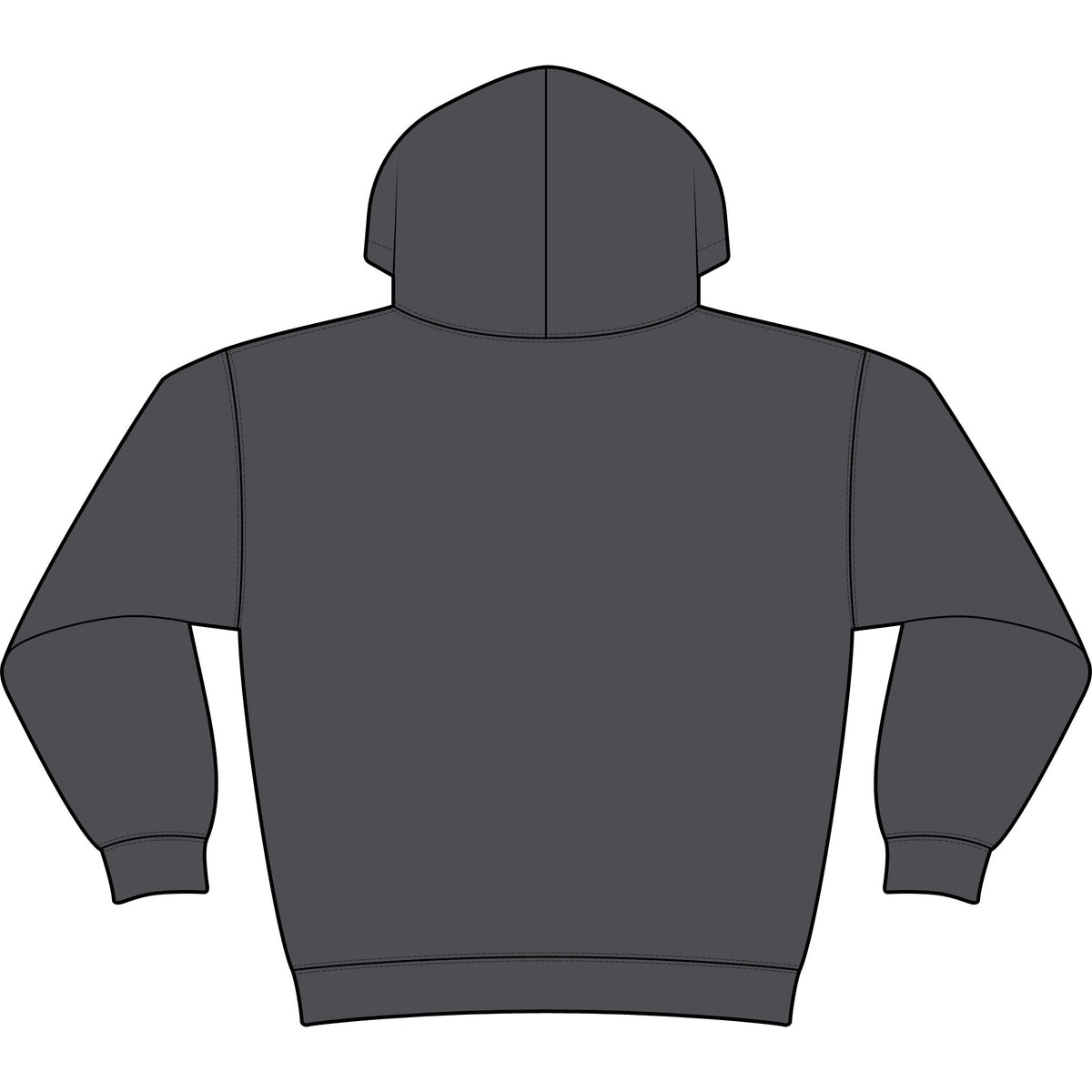 Minimal Monogram 'TL' Black Hoodie — Small Chest Logo Pullover