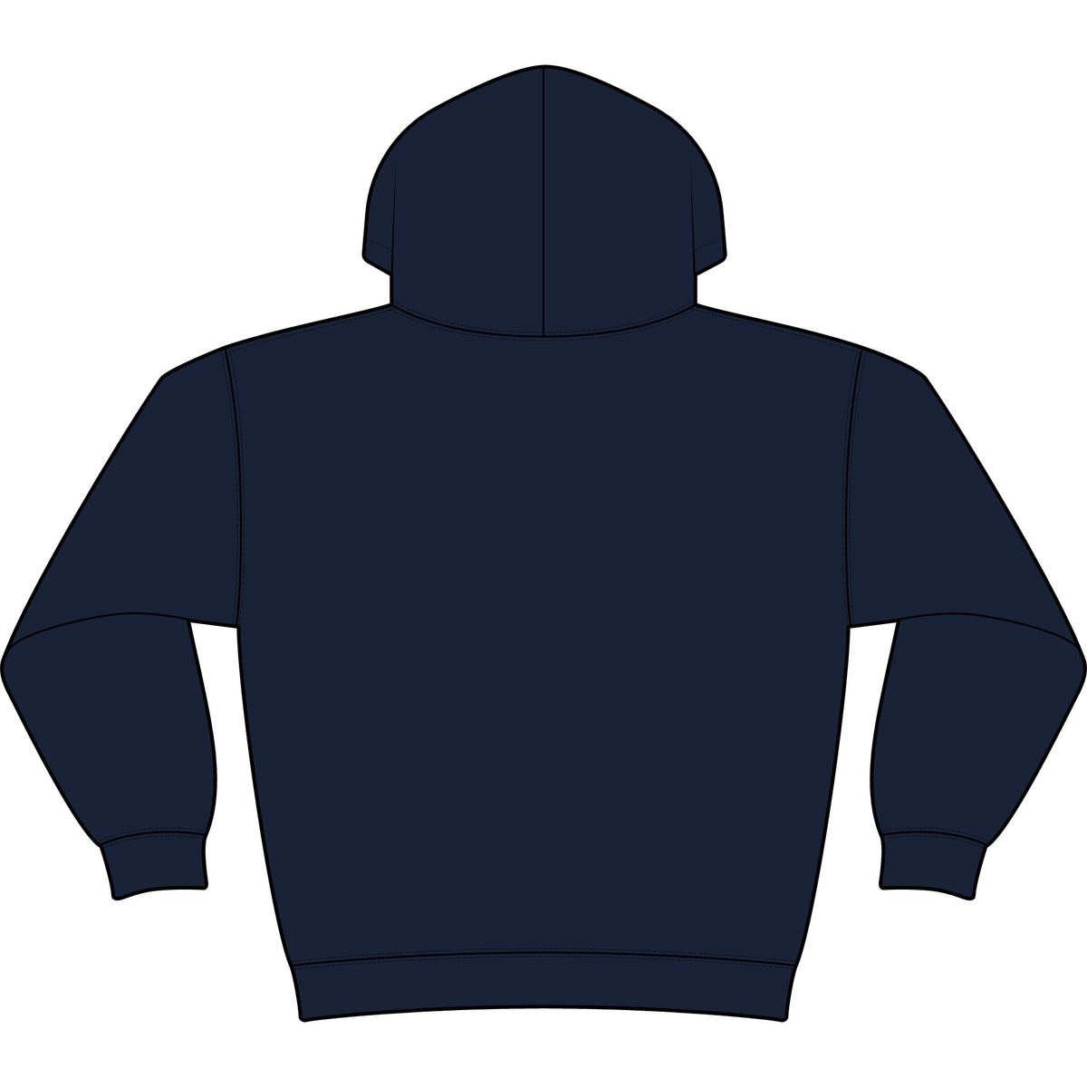 Minimal Monogram 'TL' Black Hoodie — Small Chest Logo Pullover