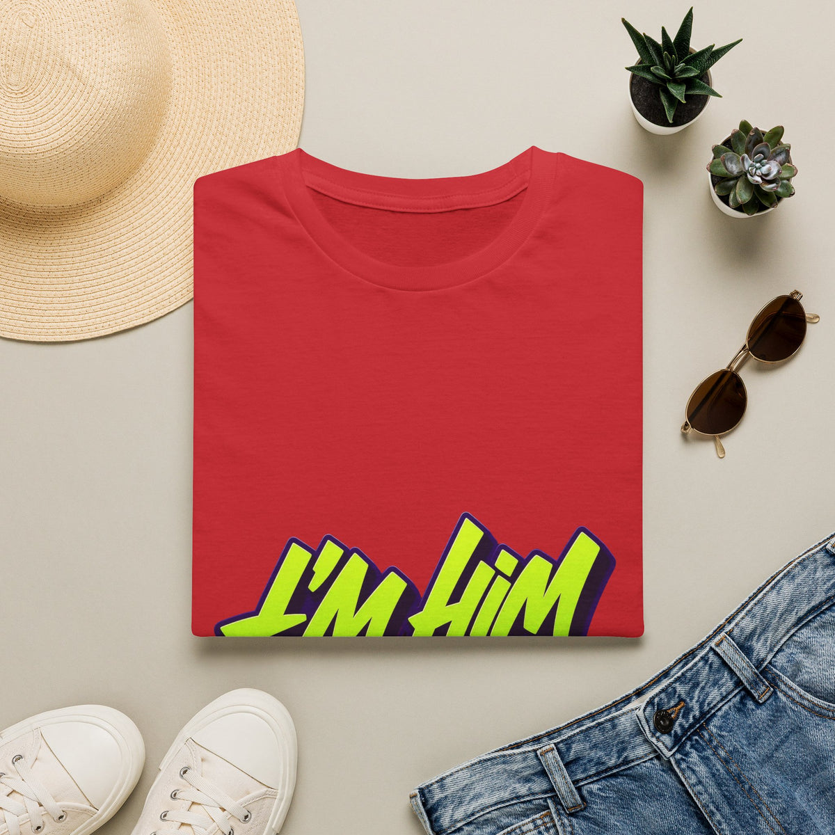 I'm Him T-Shirt — Bold Neon Streetwear Graphic Tee
