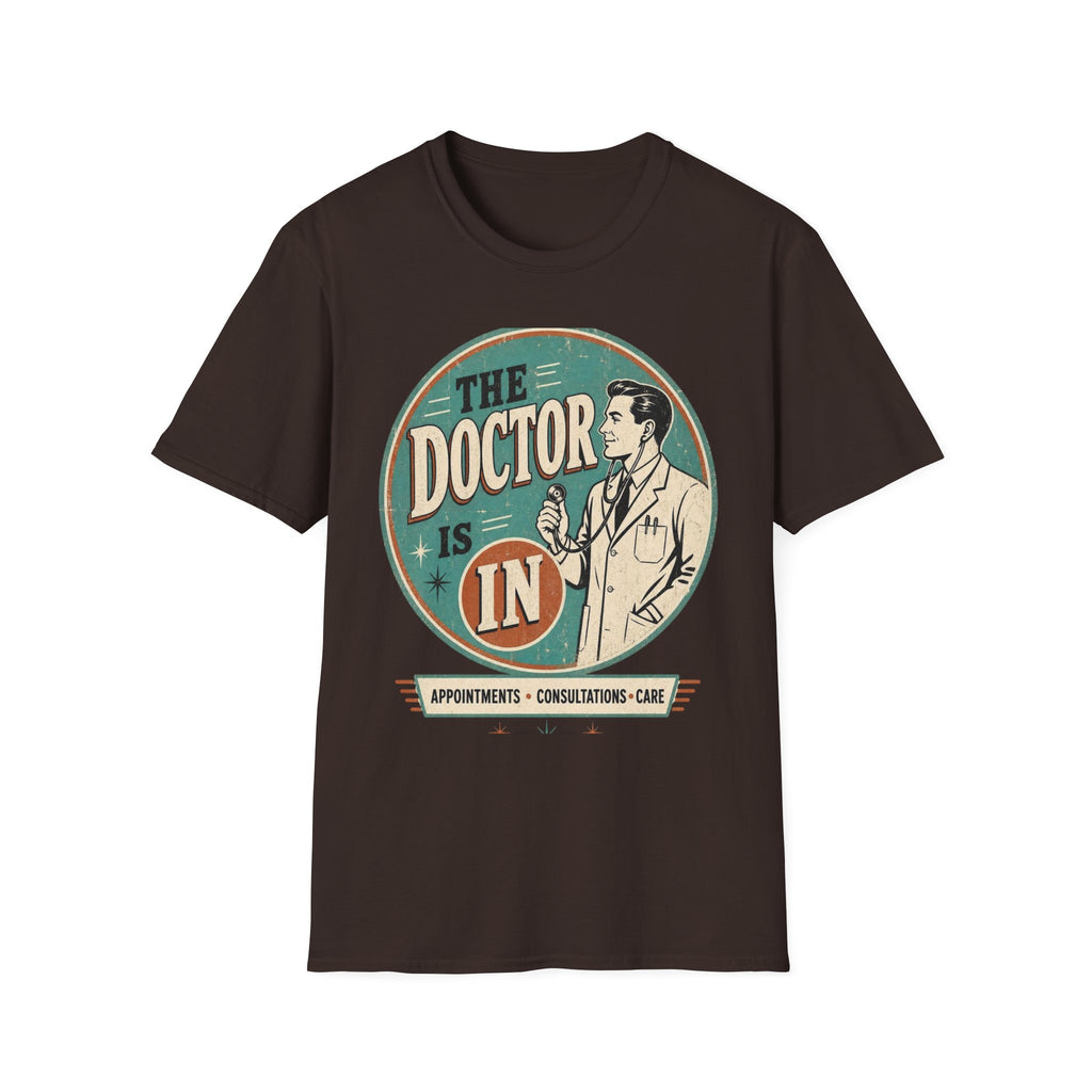 Vintage 1950s Doctor Office Graphic With Classic Badge