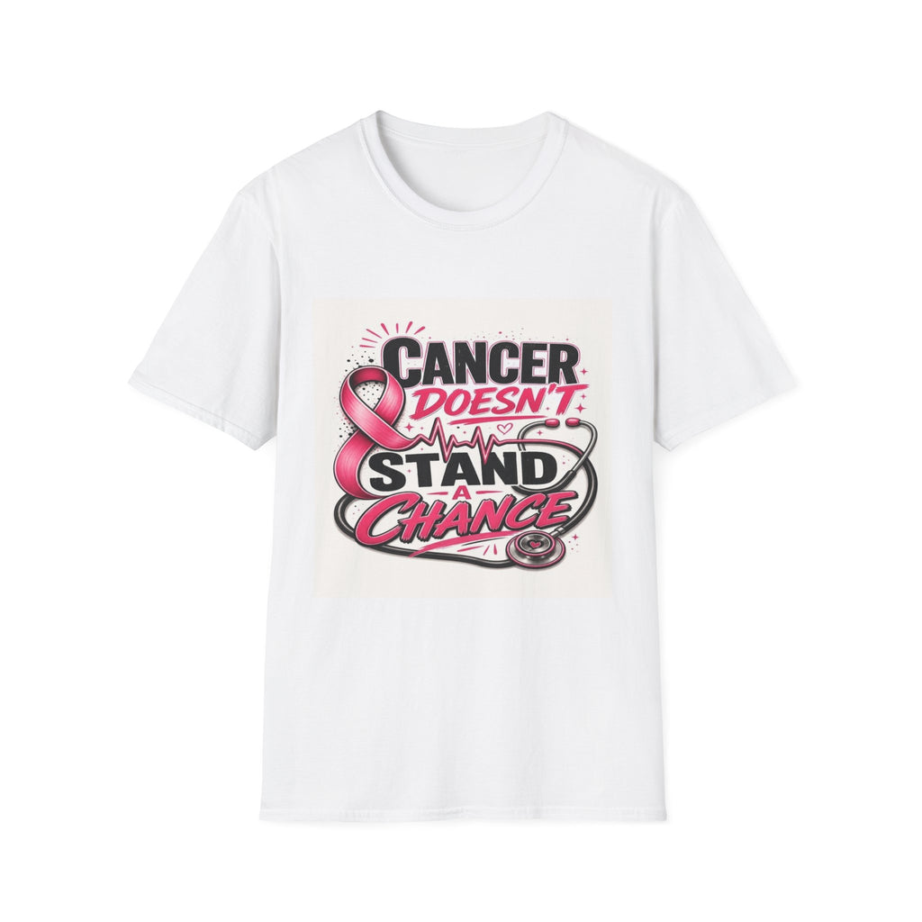Bold Oncology Nurse Design Featuring Empowering Phrase With Awareness Ribbon- Graphic Tees
