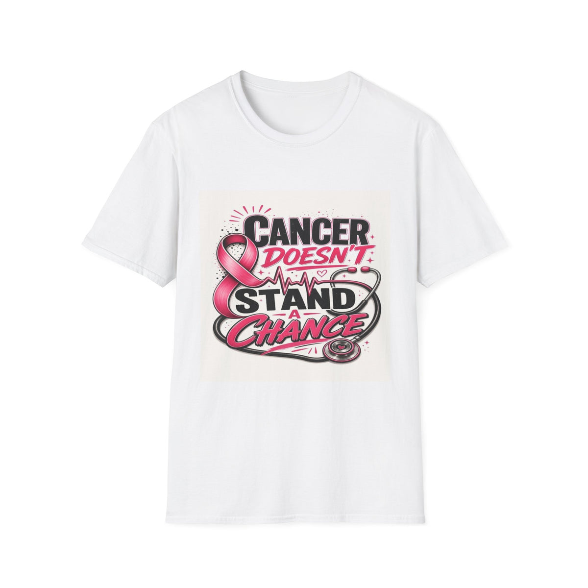 Bold Oncology Nurse Design Featuring Empowering Phrase With Awareness Ribbon- Graphic Tees