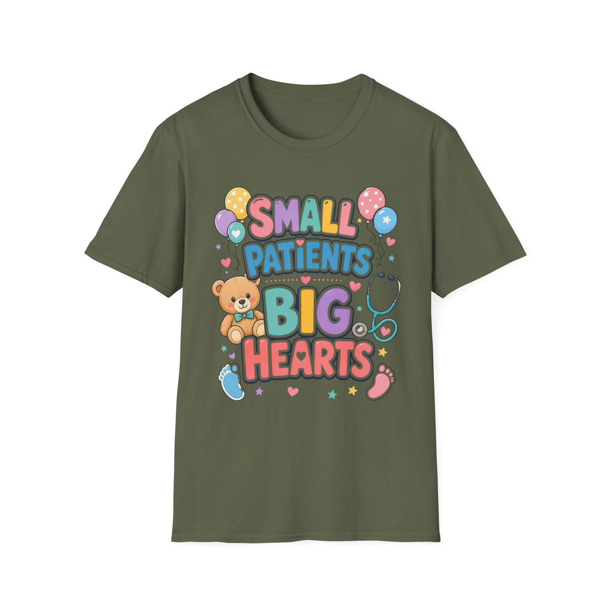 Vibrant T Shirt Design Celebrating Pediatric Care With Balloons
