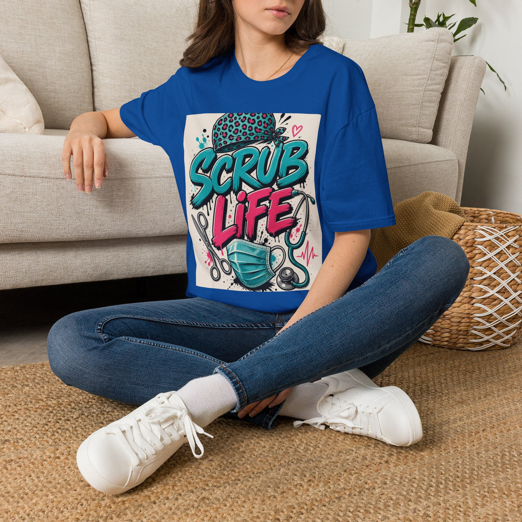 Scrub Life T Shirt Design Featuring Bold Streetwear Typography