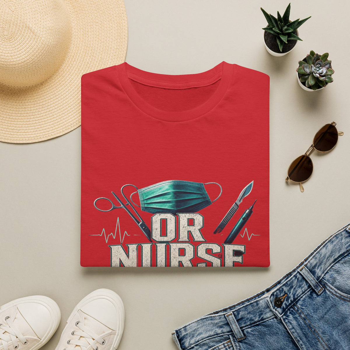 Bold Typography T-Shirt Design For OR Nurse Theme- Graphic Tees