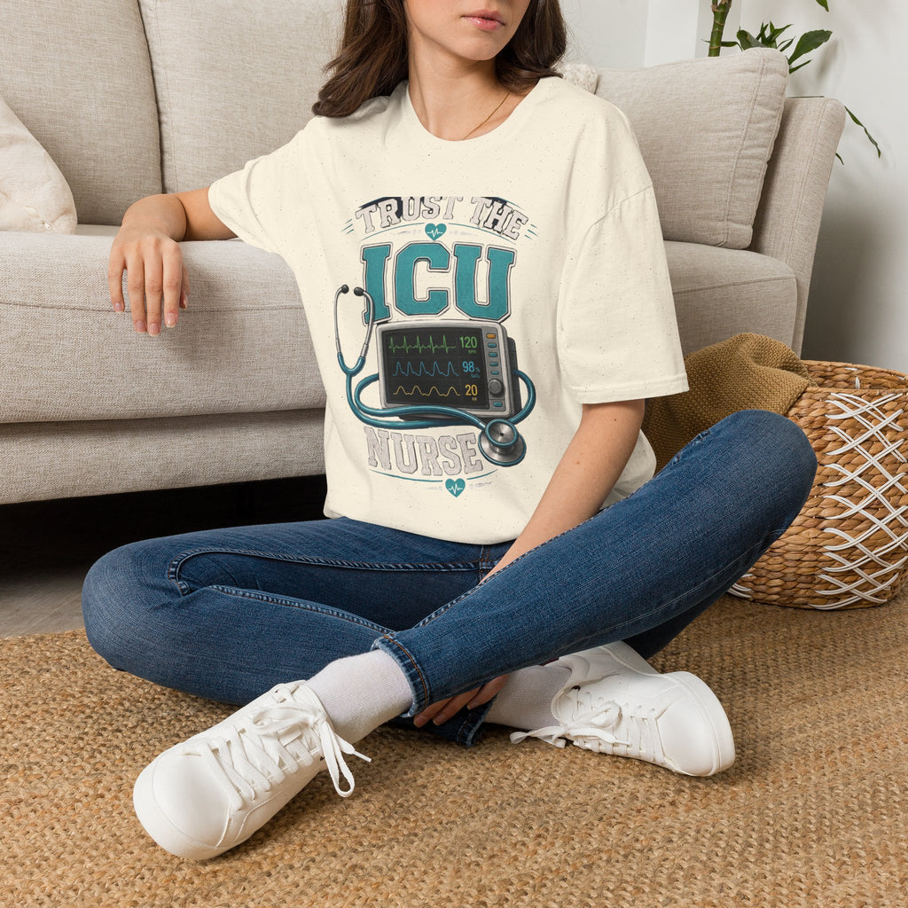 Bold T Shirt Design Featuring Trust The ICU Nurse Phrase