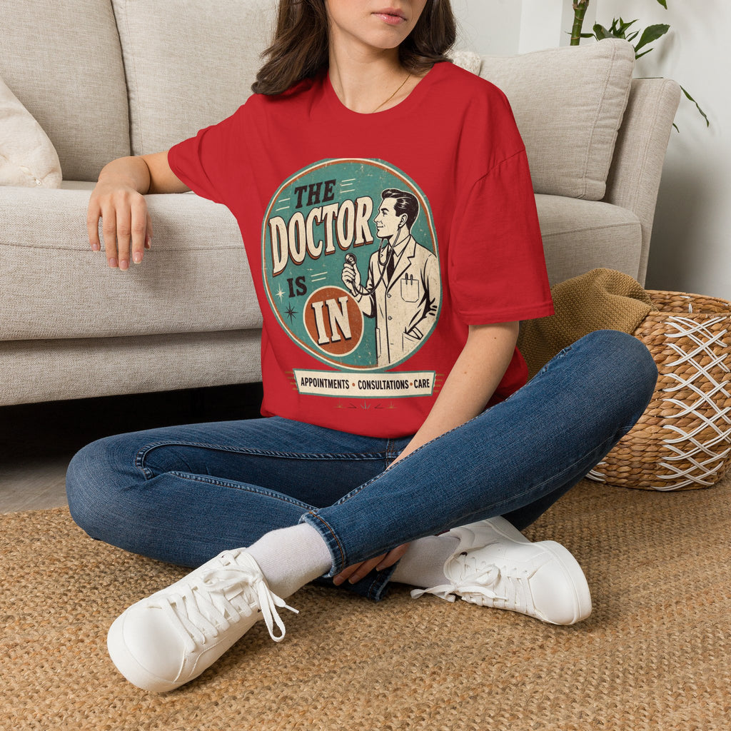 Vintage 1950s Doctor Office Graphic With Classic Badge