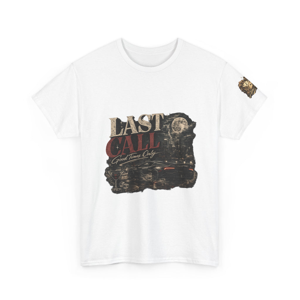 Last Call Graphic Tee — Vintage Bar Nightlife T‑Shirt