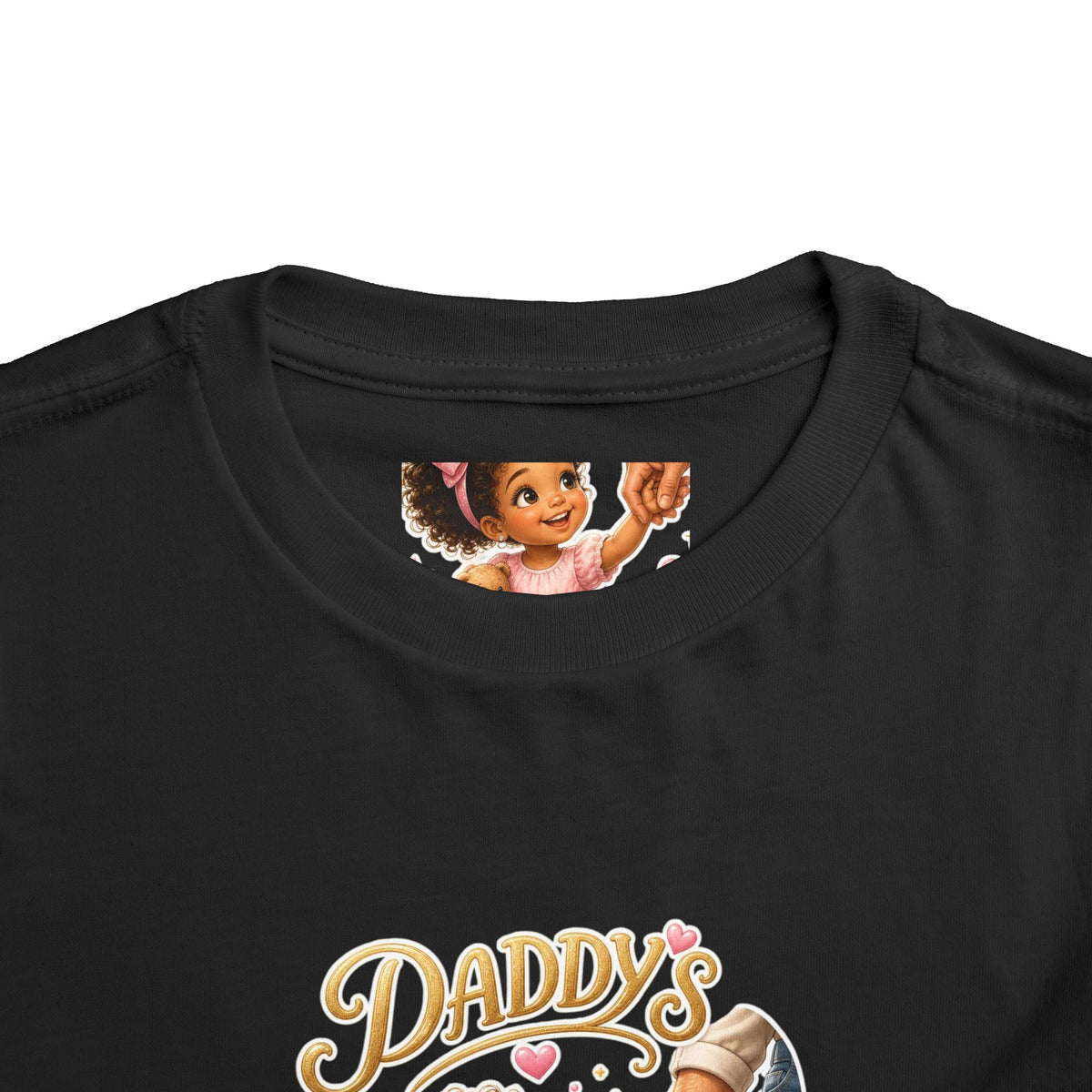 Toddler Tee — "Daddy's Little Bestie" Floral Cute Girl Graphic