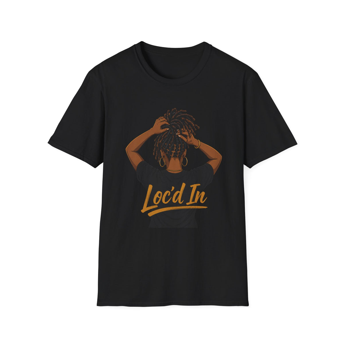 Loc'd In Graphic T-Shirt — 'Lock'd In' Natural Hair Afro Pride Tee