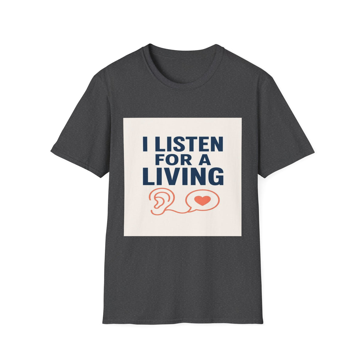 Bold Text And Minimalist Ear Illustration In Modern Design- Graphic Tees