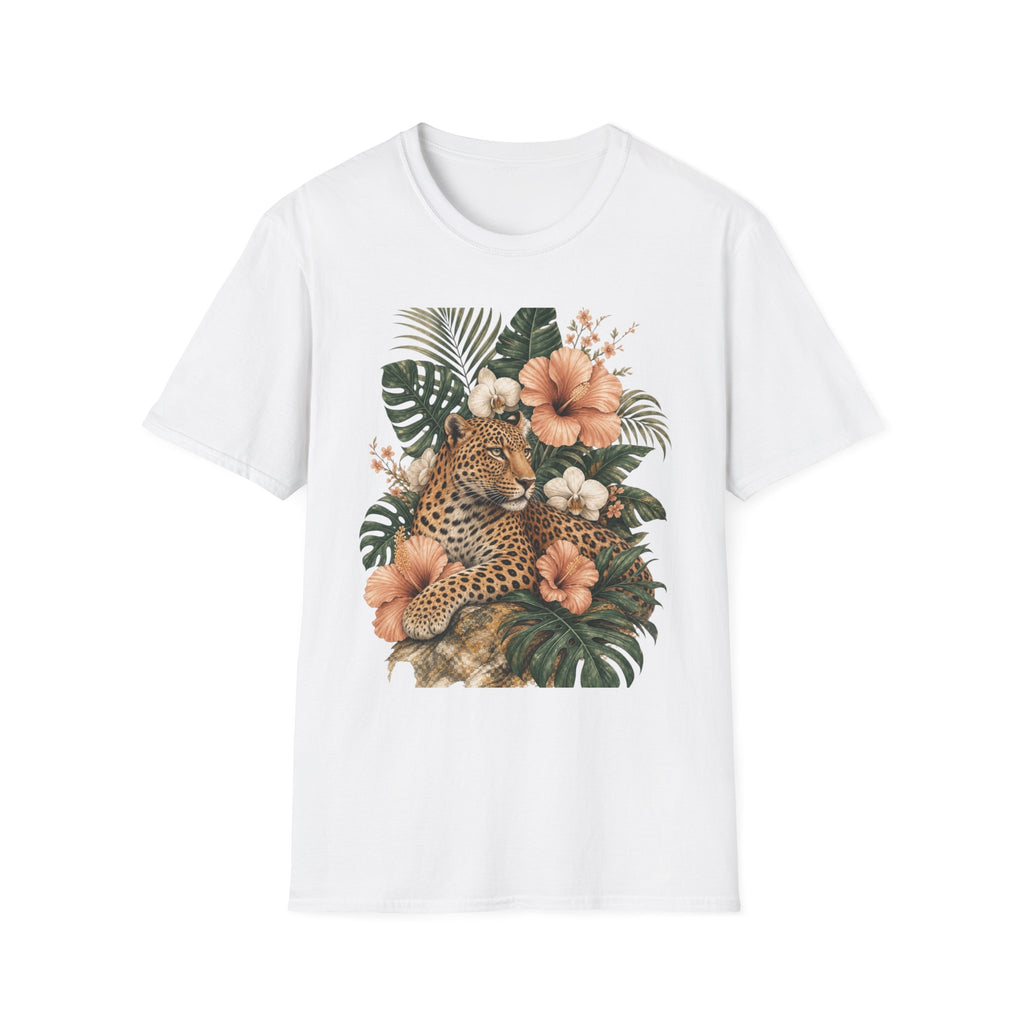 Leopard & Tropical Hibiscus T-Shirt