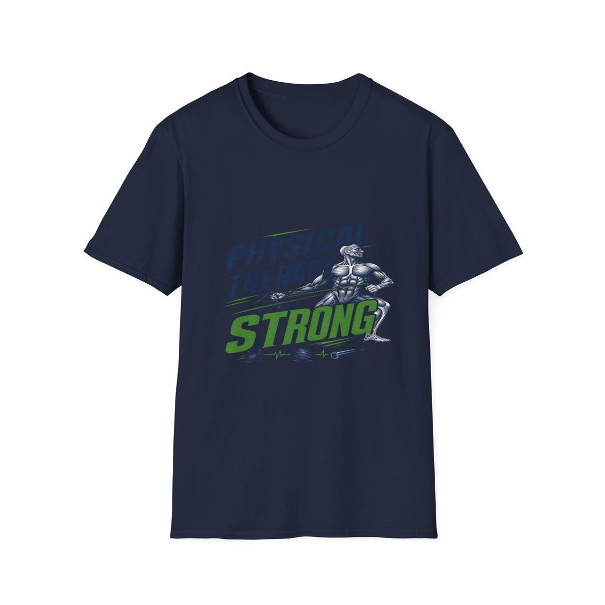 Bold Typography Design With Muscular Figure and Dynamic Lines- Graphic Tees