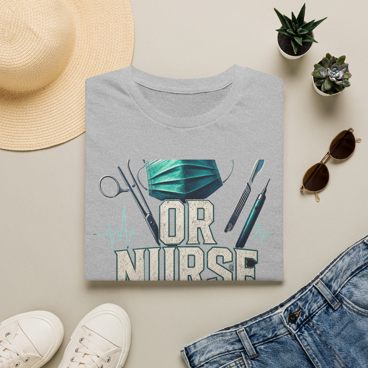 Bold Typography T Shirt Design For OR Nurse Theme