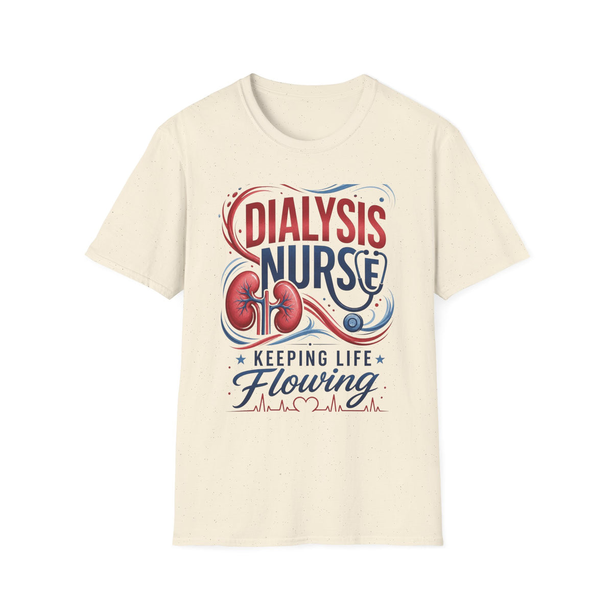 Creative T Shirt Design Celebrating Dialysis Nurses With Flowing Elements (1)