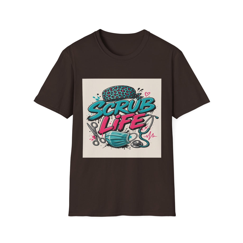 Scrub Life T-Shirt Design Featuring Bold Streetwear Typography- Graphic Tees