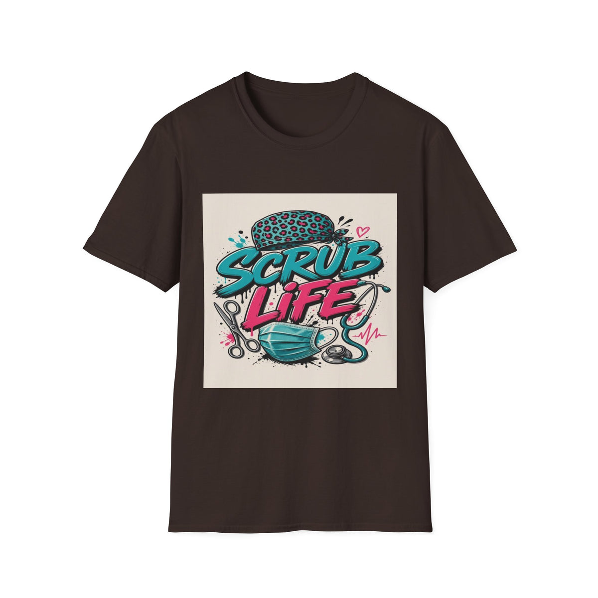 Scrub Life T-Shirt Design Featuring Bold Streetwear Typography- Graphic Tees
