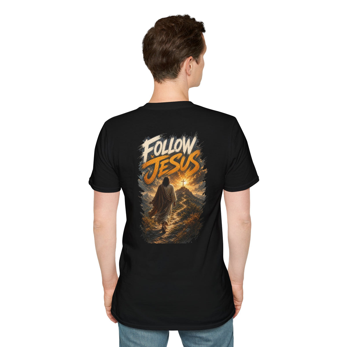 Christian Cross T-Shirt — Rustic Crown of Thorns Design