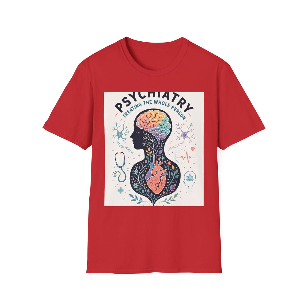 Colorful Brain And Heart In Human Silhouette With Text