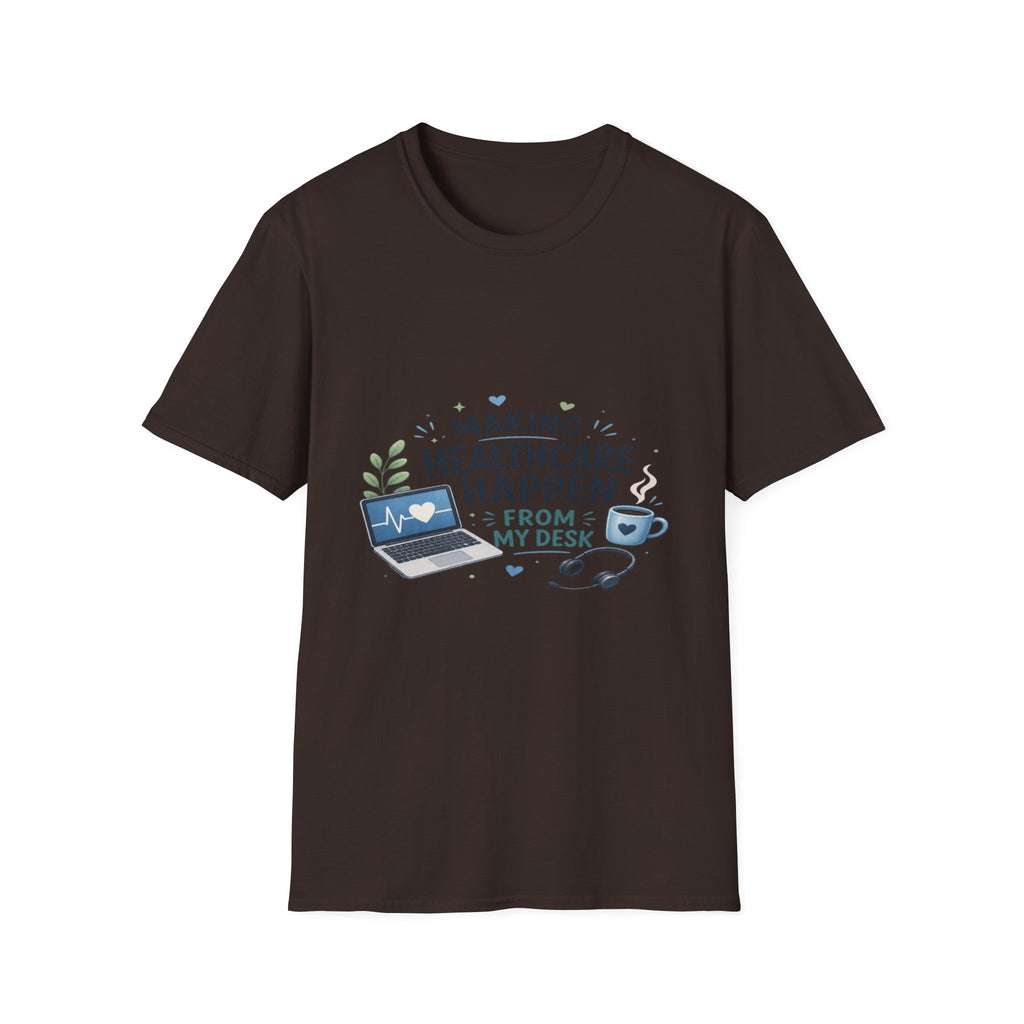 Inspirational T-shirt Design Celebrating Healthcare From Desk- Graphic Tees