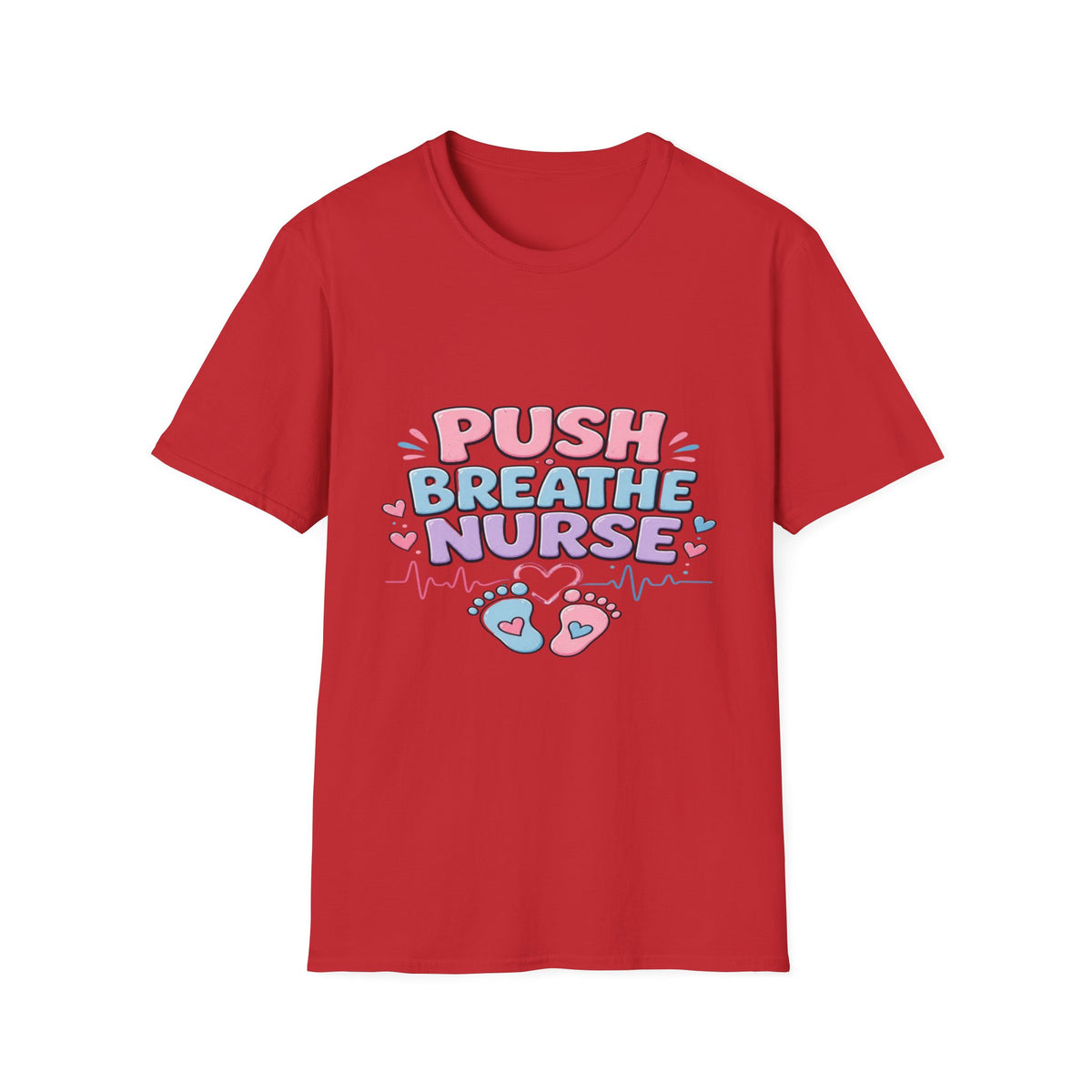 Playful Typography Design With Baby Footprints And Heart- Graphic Tees