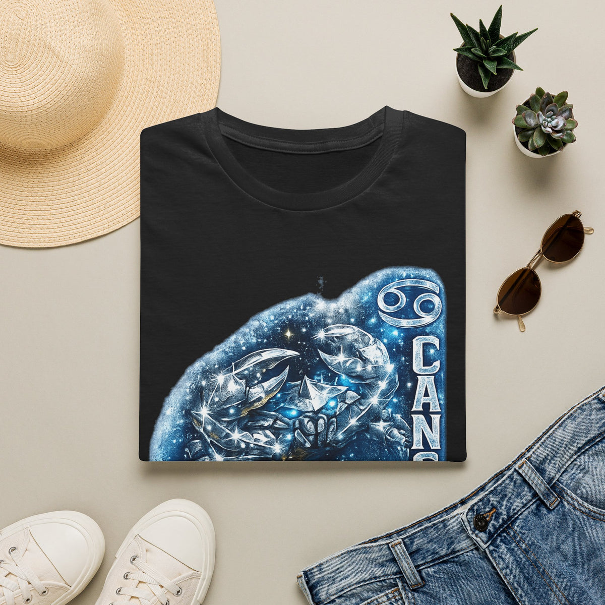 Cancer Zodiac T-Shirt — Starry Crab Astrology Tee (Cancer)