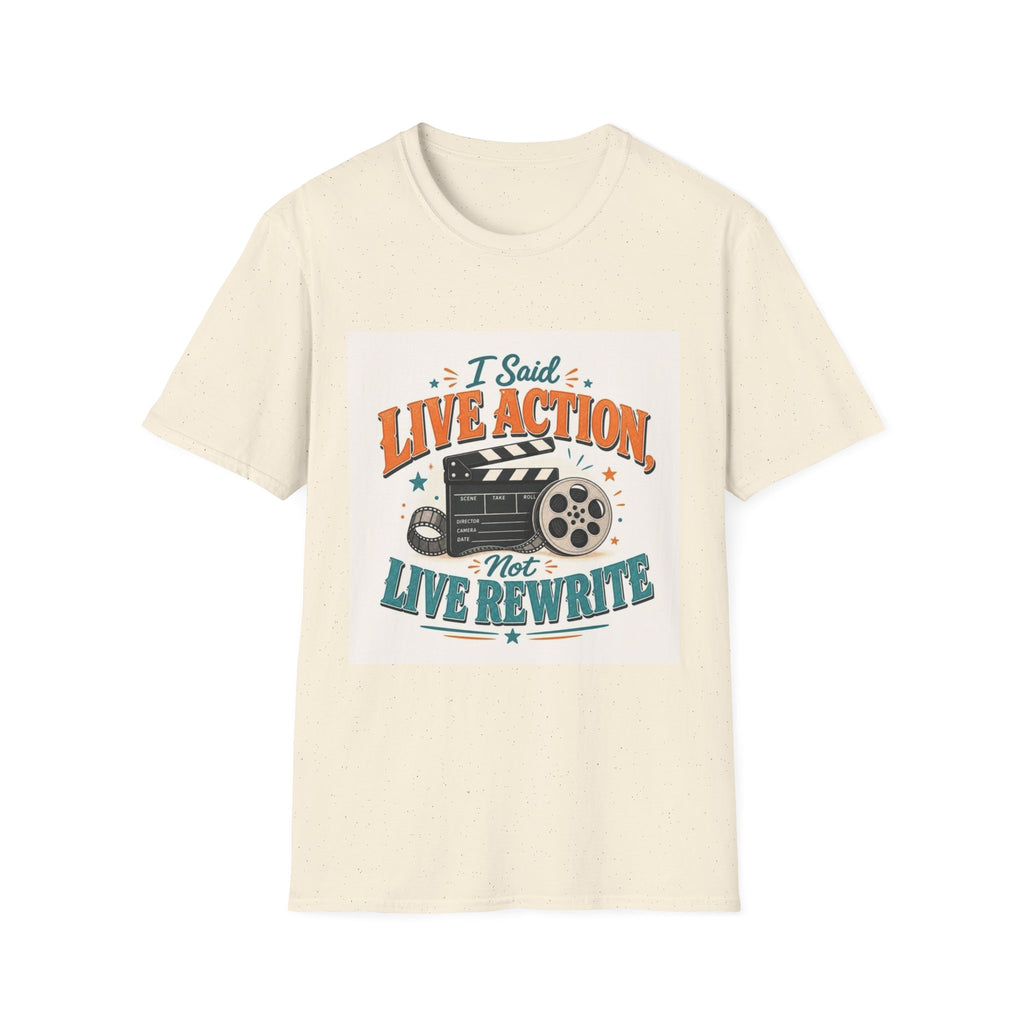 Retro T-Shirt Design Featuring Bold Typography And Film Elements- Graphic Tees