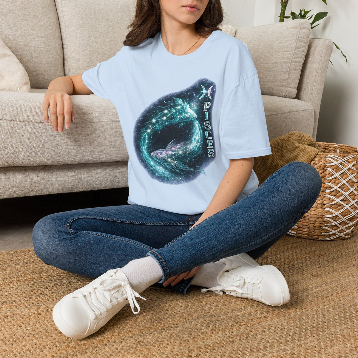 Pisces Zodiac T-Shirt — Starry Whale Astrology Tee
