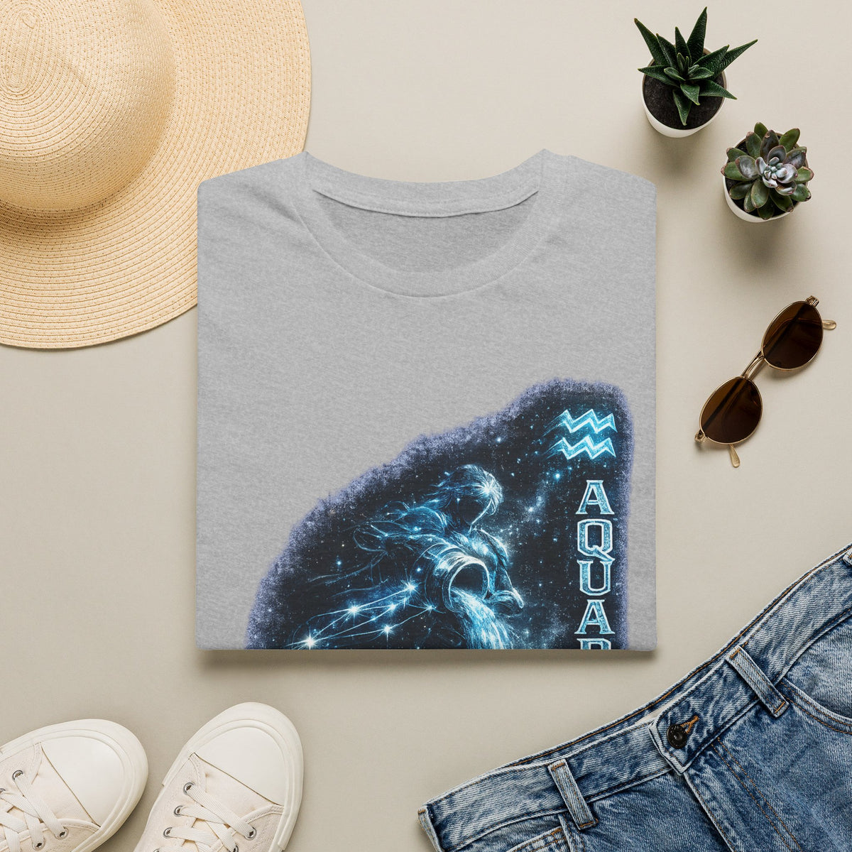 Aquarius Constellation T-Shirt — Zodiac Starry Water-Bearer Tee