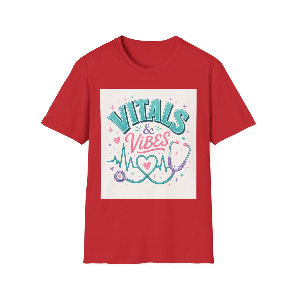 Trendy T Shirt Design Featuring Vitals And Vibes Phrase