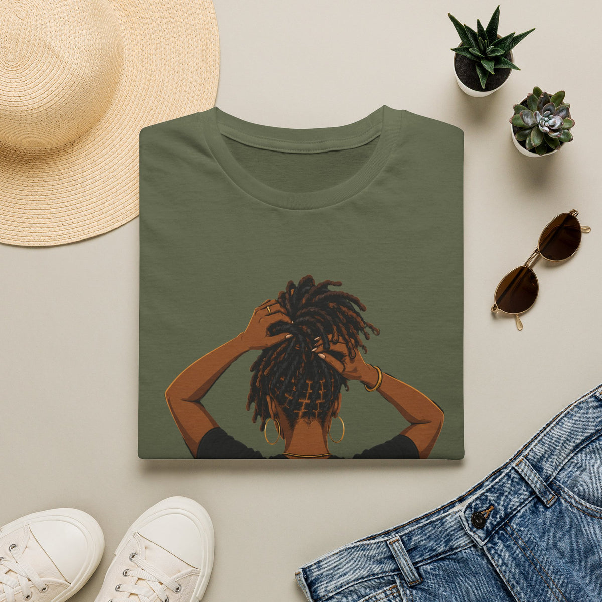 Loc'd In Graphic T-Shirt — 'Lock'd In' Natural Hair Afro Pride Tee