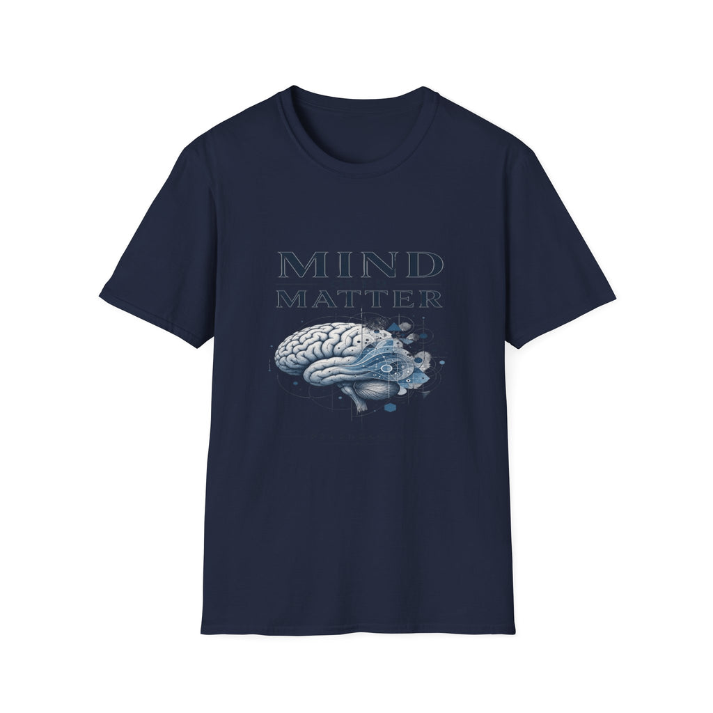 Intricate Brain Illustration With Geometric Patterns And Bold Typography- Graphic Tees