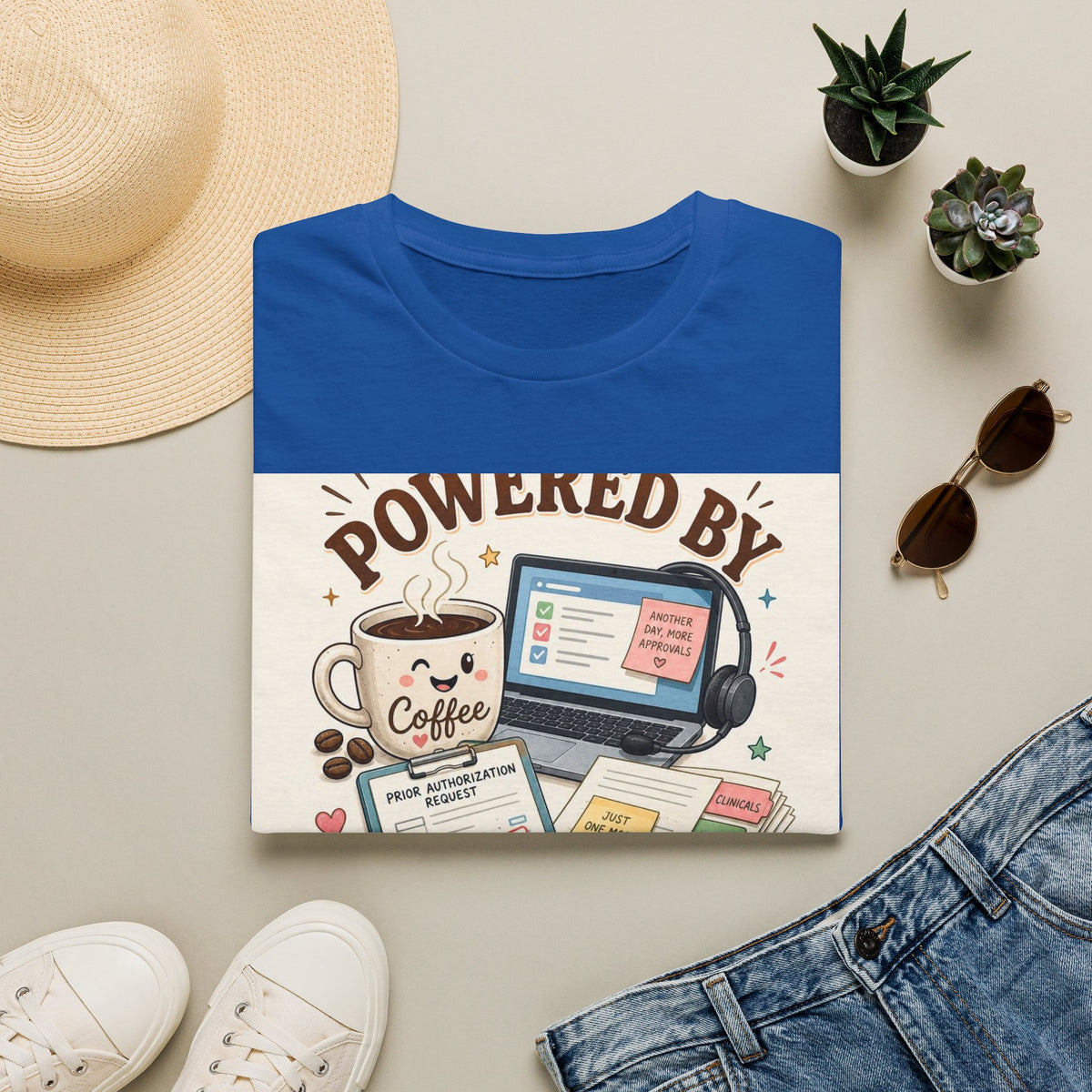 Whimsical T Shirt Design Featuring Coffee And Prior Authorizations (1)