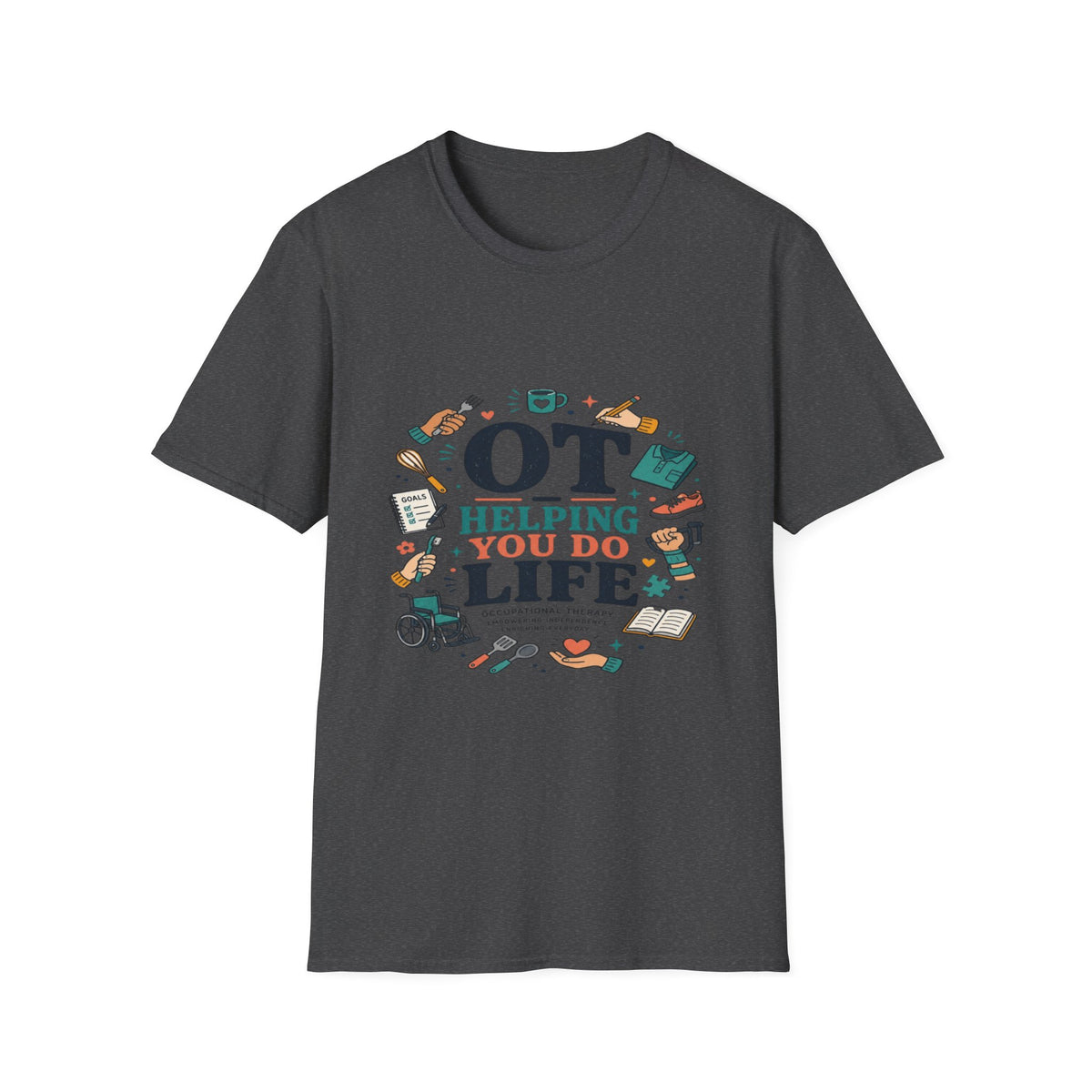 Playful Typography Framed By Colorful Illustrations And Hands- Graphic Tees