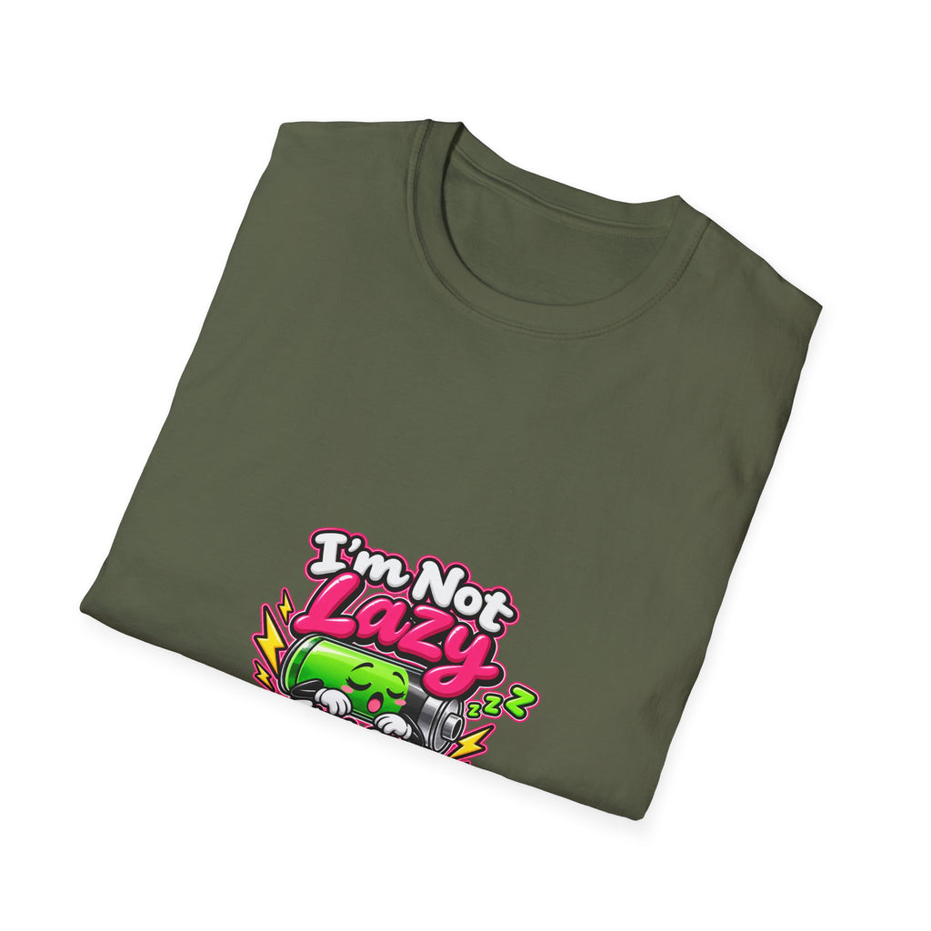Energy Saving Mode T-Shirt — "I'm Not Lazy, I'm on Energy Saving Mode" Cute Sloth Graphic Tee
