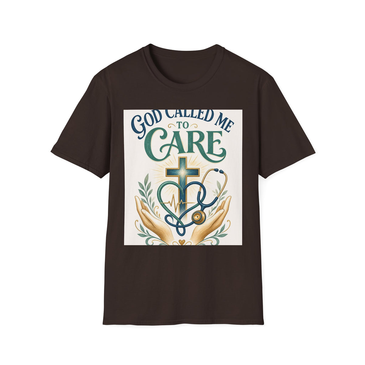 T Shirt Design Featuring Faith Inspired Care Elements