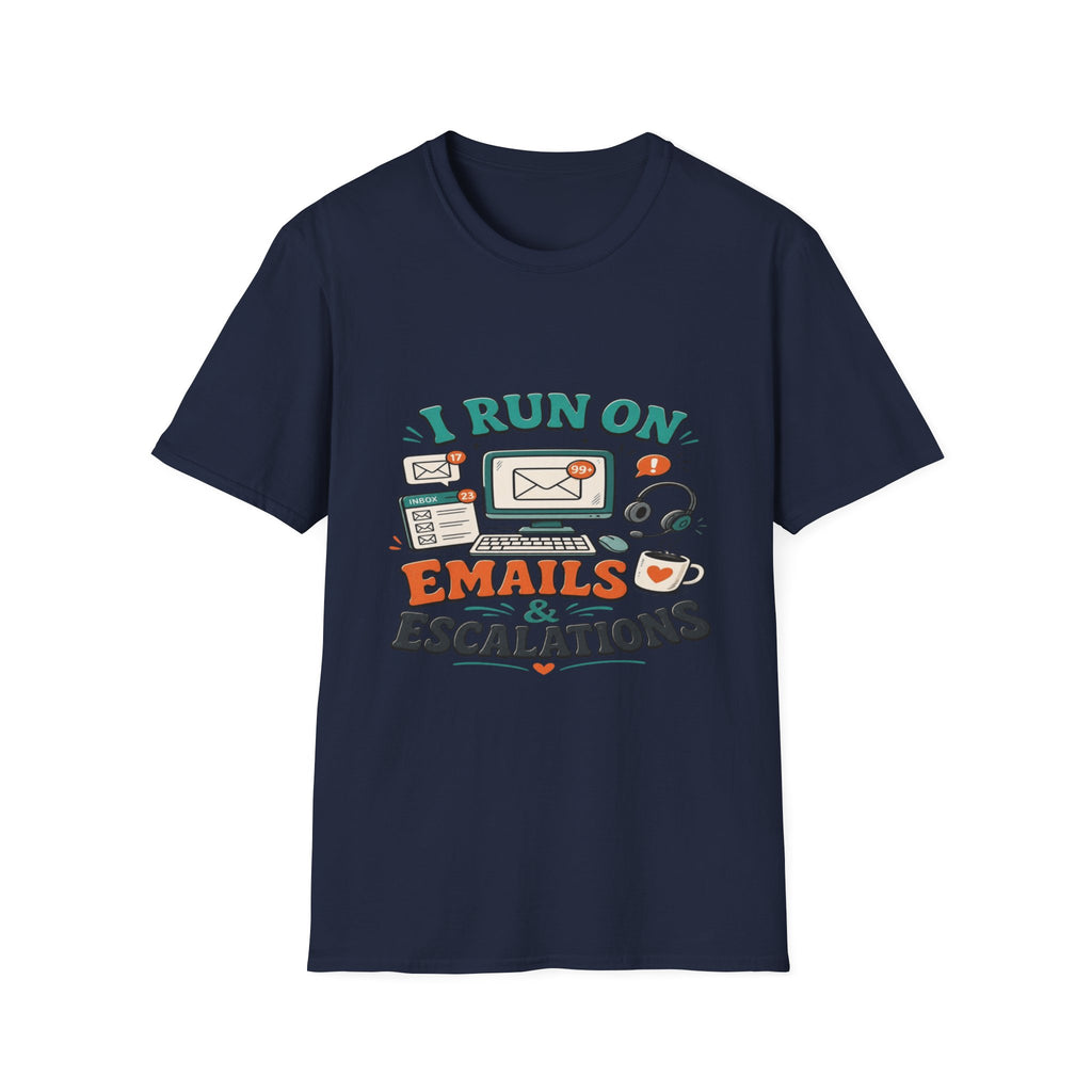 Bold T-Shirt Design With Playful Email And Coffee Illustrations- Graphic Tees
