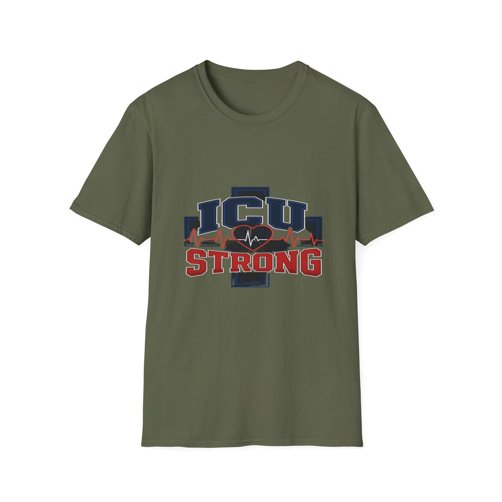 Athletic T-shirt Design With Bold ICU STRONG Typography- Graphic Tees